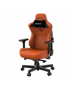 Кресло игровое ANDASEAT Anda Seat Kaiser 3, цвет оранжевый, размер L (120кг), материал экокожа (модель AD12) | emobi