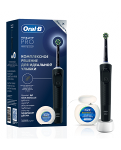 Купить Электрическая зубная щетка Braun Oral-B Vitality Pro D103.413.3 черный в E-mobi