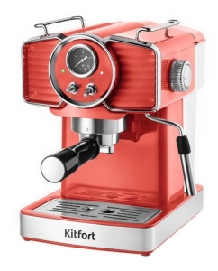 Кофеварка рожковая Kitfort КТ-7125-1 красный | emobi
