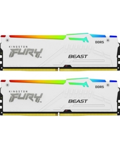 Купить Оперативная память Kingston Fury Beast AMD RGB White [KF552C36BWEAK2-64] 64 ГБ в E-mobi