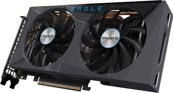 Купить Видеокарта Gigabyte GeForce RTX 3060 EAGLE OC LHR 12G (GV-N3060EAGLE OC-12GD 2.0 LHR)  в E-mobi