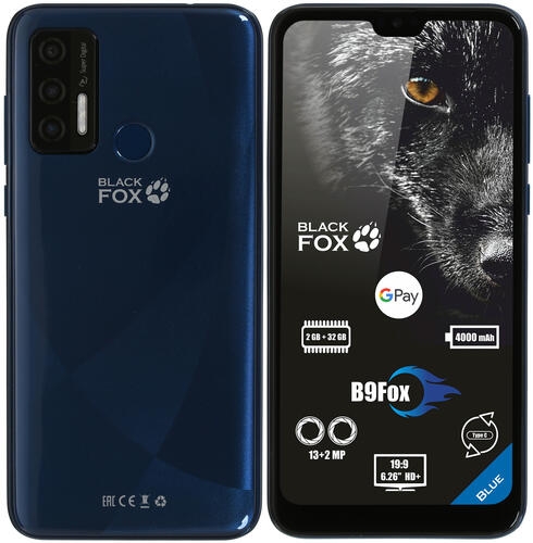 Купить 6.26&quot; Смартфон Black Fox B9 Fox 32 ГБ синий  в E-mobi