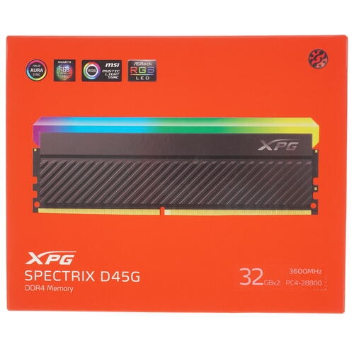 Купить Оперативная память A-Data XPG Spectrix D45G RGB [AX4U360032G18I-DCBKD45G] 64 ГБ  в E-mobi