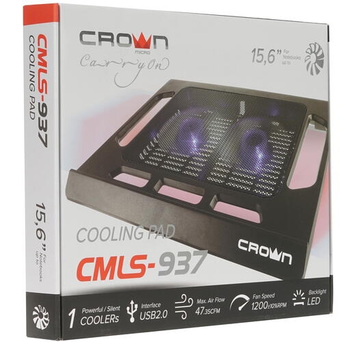 Купить Подставка для ноутбука Crown CMLS-937 черный  в E-mobi