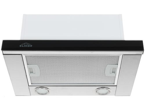 Вытяжка встраиваемая в шкаф 50 см elikor интегра glass 50 inox white glass