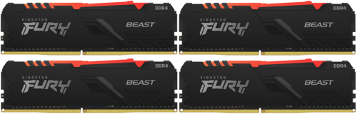 Купить Оперативная память Kingston FURY Beast Black RGB [KF432C16BBAK4/64] 64 ГБ  в E-mobi