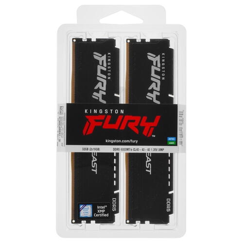 Купить Оперативная память Kingston FURY Beast Black [KF560C40BBK2-32] 32 ГБ  в E-mobi