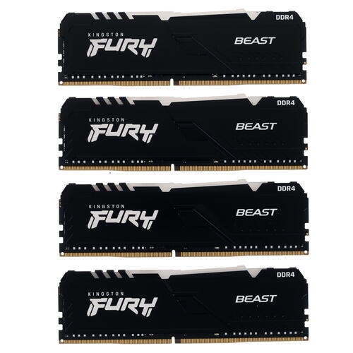 Купить Оперативная память Kingston FURY Beast Black RGB [KF432C16BBAK4/32] 32 ГБ  в E-mobi