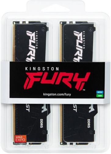 Купить Оперативная память Kingston FURY Beast Black RGB [KF552C36BBEAK2-32] 32 ГБ  в E-mobi