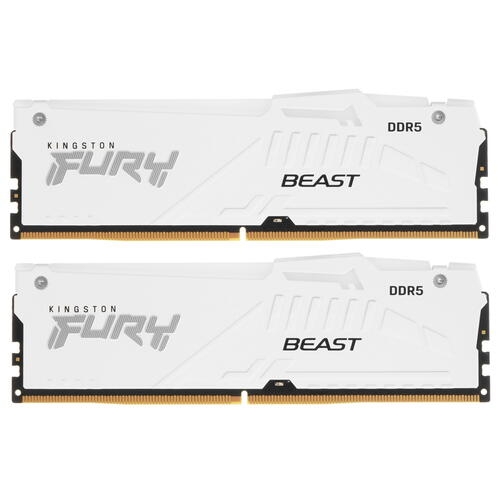 Купить Оперативная память Kingston Fury Beast AMD RGB White [KF552C36BWEAK2-64] 64 ГБ  в E-mobi