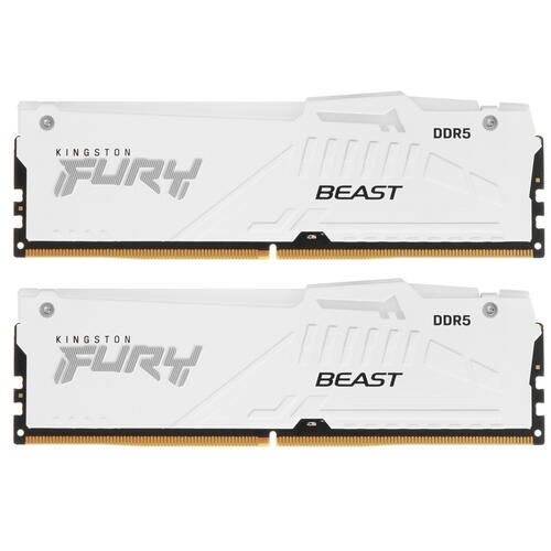Купить Оперативная память Kingston FURY Beast White RGB [KF556C40BWAK2-64] 64 ГБ  в E-mobi