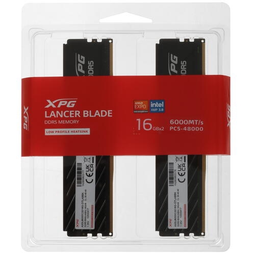 Купить Оперативная память ADATA XPG Lancer Blade [AX5U6000C3016G-DTLABBK] 32 ГБ  в E-mobi