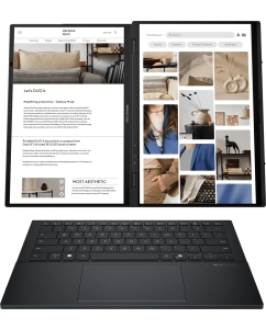 Купить Ноутбук ASUS Zenbook Duo 2025 UX8406CA-QL345X (90NB14X1-M00M30-Win11Pro) Ultra 7 255H 32Gb SSD 1Tb Intel Arc Graphics 14 WUXGA OLED TS 75Втч Серый  в E-mobi
