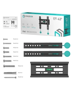 Купить Кронштейн для телевизора 17"-43" ONKRON FM1 фиксированный, чёрный  в E-mobi