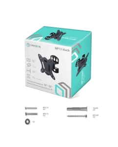 Купить Кронштейн для телевизора 10"-32" ONKRON NP13 наклонно-поворотный, чёрный  в E-mobi