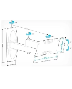 Купить Кронштейн для телевизора Holder LCDS-5064, 10-32" White  в E-mobi