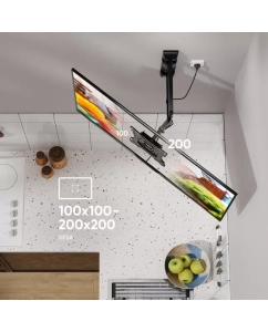 Купить Кронштейн для телевизора 17"-43" ONKRON M4S наклонно-поворотный, чёрный  в E-mobi