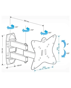 Купить Кронштейн для телевизора Holder LCDS-5038 Black  в E-mobi