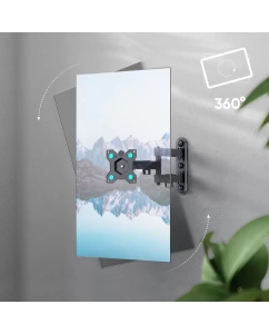 Купить Кронштейн для телевизора 10"-32" ONKRON R4 наклонно-поворотный, чёрный  в E-mobi