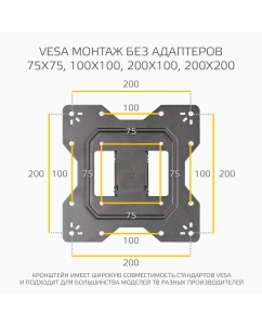 Купить Кронштейн для телевизора Harper TVK-1755 Black  в E-mobi