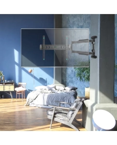 Купить Кронштейн для телевизора 40"-75" ONKRON NP47 наклонно-поворотный, чёрный  в E-mobi