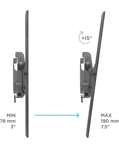 Купить Кронштейн для телевизора 55"-100" ONKRON UT4 наклонный, чёрный  в E-mobi