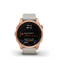 Купить Garmin Fenix 7s Solar цвета розовое золото с песочным силиконовым ремешком  в E-mobi