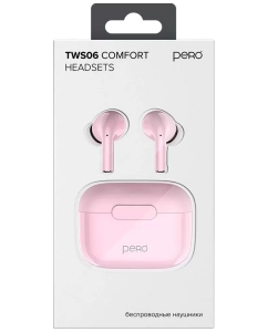 Купить Беспроводные наушники Pero TWS06 Pink  в E-mobi