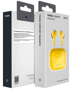 Купить Беспроводные наушники Pero TWS06 Yellow  в E-mobi