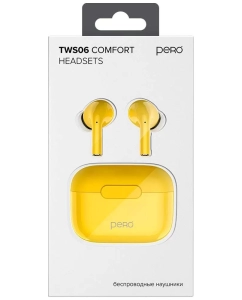 Купить Беспроводные наушники Pero TWS06 Yellow  в E-mobi