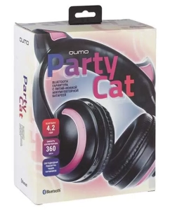 Купить Беспроводные наушники QUMO Party Cat Black  в E-mobi