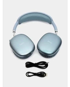 Купить Наушники беспроводные Hoco W35 Air полноразмерные,TWS, Bluetooth 5.3, Голубые  в E-mobi