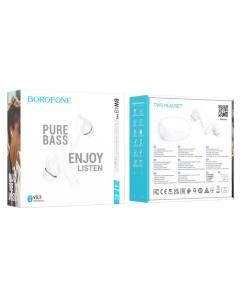 Купить Наушники беспроводные Borofone BW48 Enlighten TWS White  в E-mobi