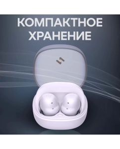 Купить Наушники беспроводные блютуз TWS HAVIT TW969 микрофон с шумоподавлением игровые фиолетовые  в E-mobi