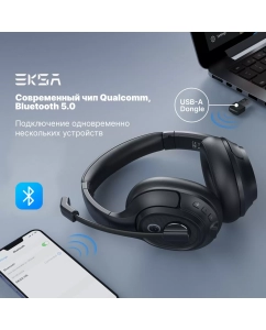 Купить Беспроводные наушники EKSA H6 Black  в E-mobi
