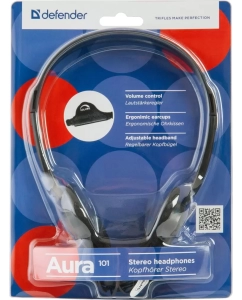 Купить Наушники Defender Aura 101 Black  в E-mobi