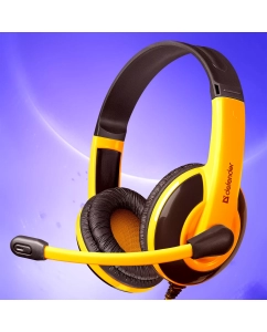 Купить Игровые наушники с микрофоном Defender Warhead G-120 оранжевый  в E-mobi