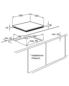 Купить Встраиваемая варочная панель электрическая Electrolux EHF6343FOK черный  в E-mobi
