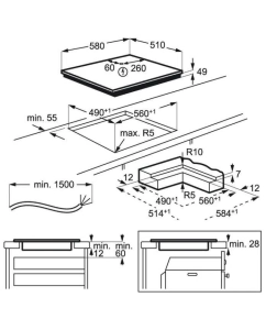 Купить Встраиваемая варочная панель индукционная Electrolux EIV634 черный  в E-mobi
