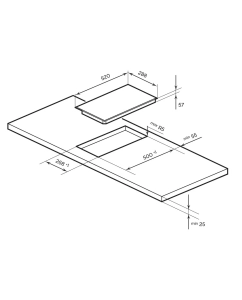 Купить Встраиваемая варочная панель индукционная LEX EVI 321A BL черный  в E-mobi