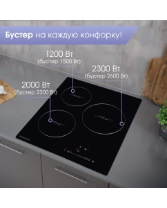Купить Встраиваемая варочная панель индукционная Zigmund &amp; Shtain CI 35.4 B черный  в E-mobi