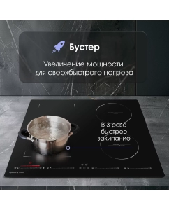 Купить Встраиваемая варочная панель индукционная Zigmund &amp; Shtain CIS 032.60 BX черный  в E-mobi
