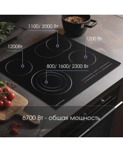 Купить Встраиваемая варочная панель электрическая Zigmund &amp; Shtain CN 44.6 B черный  в E-mobi