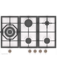 Купить Встраиваемая варочная панель газовая Zigmund &amp; Shtain G 14.7 W белый  в E-mobi