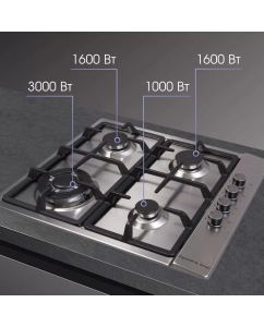 Купить Встраиваемая варочная панель газовая Zigmund &amp; Shtain GN 98.61 S серебристый  в E-mobi