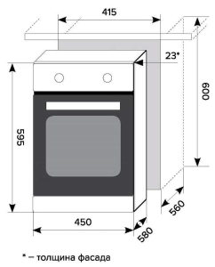 Купить Встраиваемый электрический духовой шкаф LEX EDP 4590 Black  в E-mobi