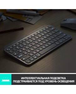 Купить Беспроводная клавиатура Logitech MX Keys Mini Gray (920-010501)  в E-mobi