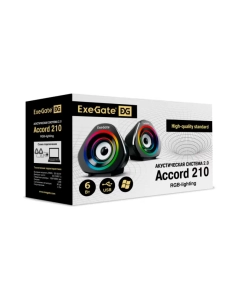 Купить Колонки компьютерные ExeGate Accord 210 Black (EX289680RUS)  в E-mobi