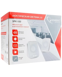 Купить Колонки компьютерные Gembird SPK-100-W White  в E-mobi