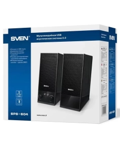 Купить Колонки компьютерные Sven SPS-604 черный (SV-0120604BK)  в E-mobi